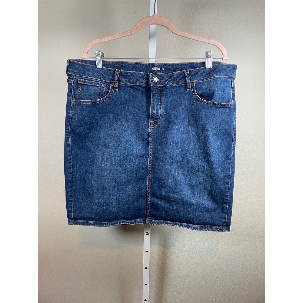 Old Navy Denim Mini Skirt Womens 16 Blue‎ Casual Short Rodeo Country Farmcore